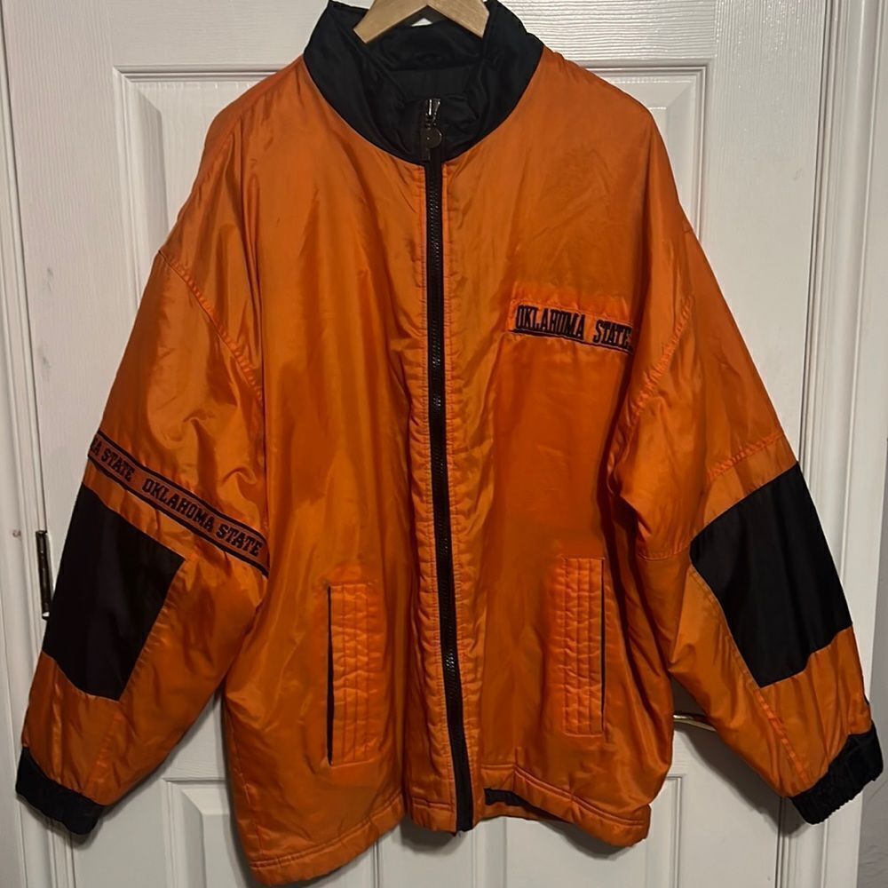 🔥🏈 True Vintage OKLAHOMA STATE COWBOYS Pro Player Lined Performance Jacket EUC